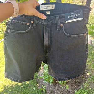 Abercrombie & Fitch Black Denim Shorts